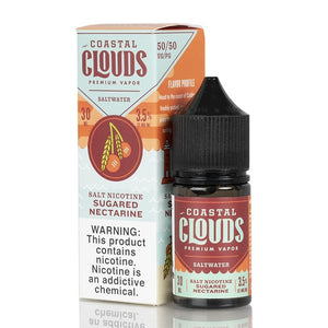 Sugared Nectarine SALTS - Coastal Clouds Co. - 30mL - AquaFire Vapors